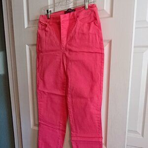 Gloria Vanderbilt Amanda Sz 10, Pink, Hi Rise Pants, NWOT, 5 Pockets, Denim